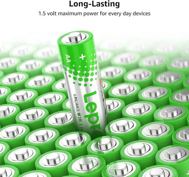 Alt view image 2 of 7 - Lepro Batteries Variety Pack, AA and AAA Batteries Combo Pack 24 Count, 2800mAh Alkaline Power - 12 Double AA Batteries and 12 Triple AAA BatteriesNot Rechargeable