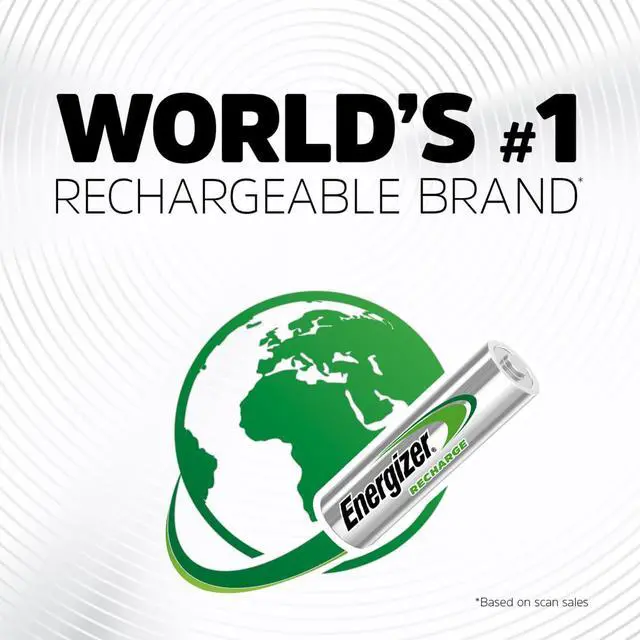 Alt view image 7 of 7 - Energizer Power Plus Rechargeable AA Batteries (8 Pack), Double A Batteries