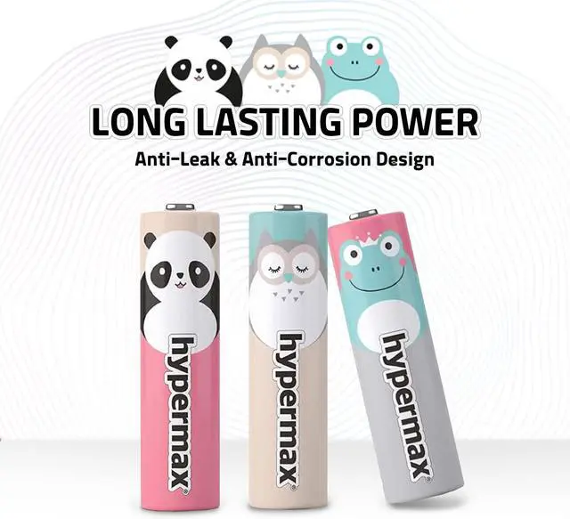 Alt view image 4 of 6 - CLEANWRAP Hypermax Cute Character Long-Lasting All-Purpose High-Performance Alkaline AAA Batteries (1.5V - 24 Pack) | Cute AAA Batteries, Household Items Under 10 Dollars, AAA Battery Pack