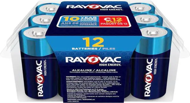 Alt view image 7 of 7 - Rayovac C Batteries, C Cell Battery, 12 Count