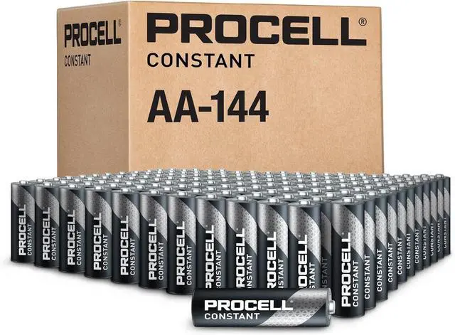 Main image of PROCELL Constant AA Long-Lasting Alkaline Batteries (144 Pack) 10-Year Shelf Life, Bulk Value Pack for Consistent Moderate Drain Professional Devices