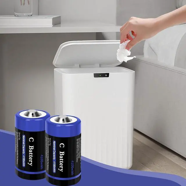 Alt view image 7 of 7 - Rechargeable Lithium C Cell Batteries with 4 in 1 USB-C Charge Cable, 8 Pack 1.5V 4100mWh C Cell Li-ion Batteries, LR14 C Size Battery Replacement for Flashlight