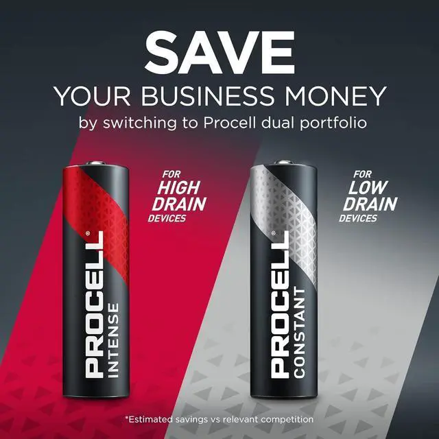 Alt view image 3 of 6 - PROCELL Constant AA Long-Lasting Alkaline Batteries (144 Pack) 10-Year Shelf Life, Bulk Value Pack for Consistent Moderate Drain Professional Devices