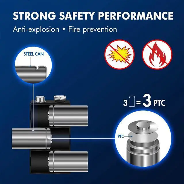 Alt view image 5 of 7 - Voniko Lithium Batteries 9 Volt 2 Pack  9V Lithium Batteries  Long Life Smoke Detector Batteries 10 Years Shelf Life - 9 Volt Battery for Smoke Alarms and Medical Equipment