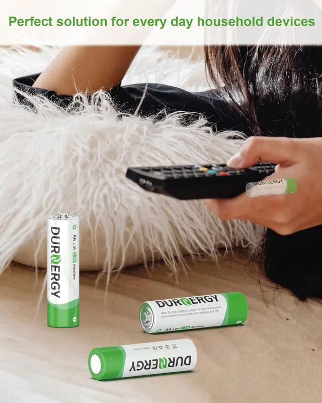 Alt view image 6 of 7 - DURNERGY AA and AAA Batteries Combo Pack, 100 Count 50 AA and 50 AAA, Alkaline 1.5V Batteries, 10 Year Shelf Life, for Remote Controls, Toys, Flashlights, Clocks, Compatible with A76, LR6, LR03