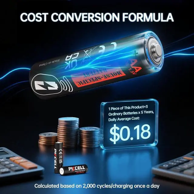 Alt view image 5 of 7 - PKCELL AA AAA Battery Value Pack for Computer Mice - 50 Count (30 AA + 20 AAA) | 1.5V Long-Lasting Alkaline Batteries with 10-Year Shelf Life - Bulk Savings Bundle