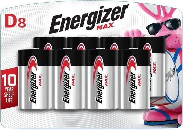 Main image of Energizer MAX D Batteries (8 Pack), D Cell Alkaline Batteries