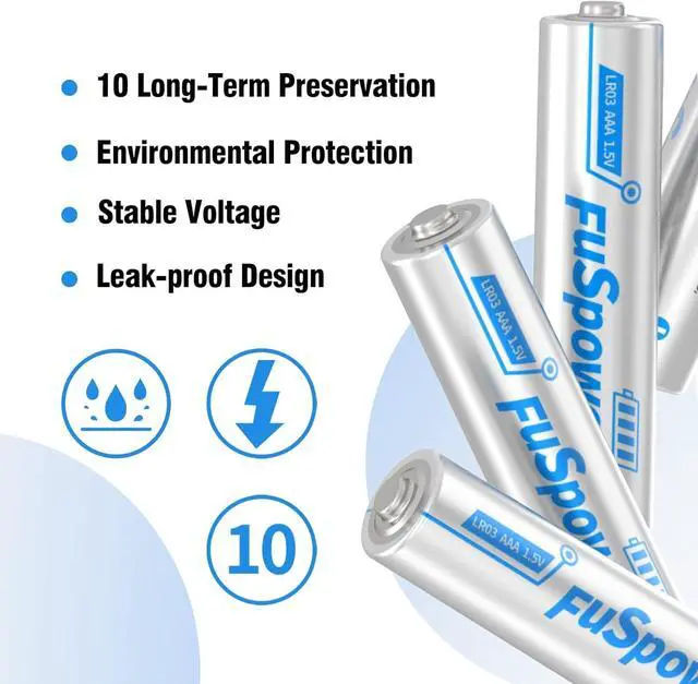 Alt view image 2 of 7 - AAA Batteries 60-Pack, 10 Years Shelf Life, 1200mAh AAA Batteries 1.5 Volt LR03 Alkaline Battery