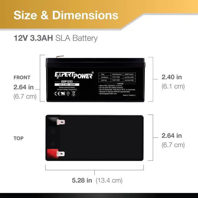 Alt view image 3 of 7 - Replacement Battery for APC Back UPS ES 350