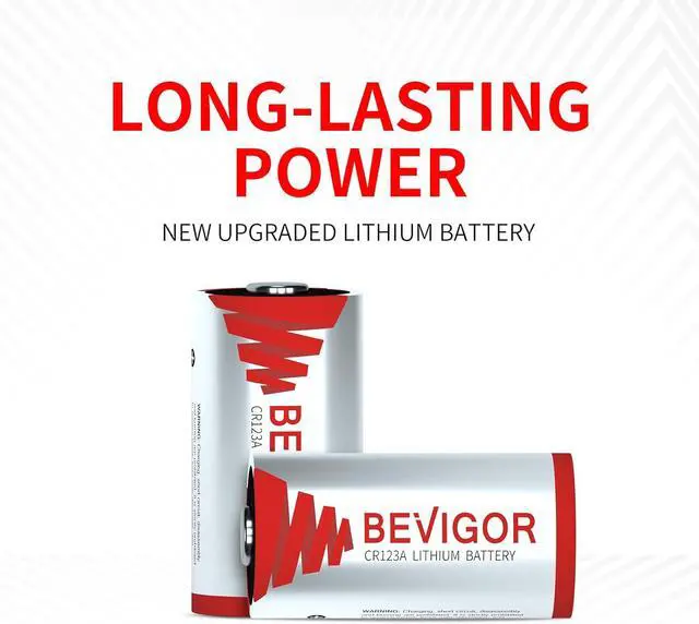 Alt view image 3 of 6 - BEVIGOR CR123A 3V Lithium Battery 16 Pack, 1500mAh CR123A Battery, 123A Lithium Batteries for Home Security Senso, Motion Door Lock, High Intensity Flashlights, Non-Rechargeable