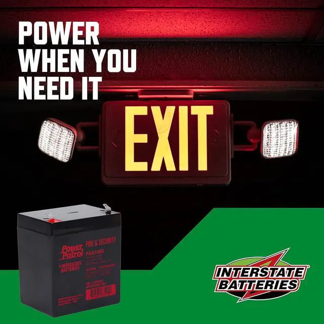 Alt view image 3 of 5 - Interstate Batteries 12V 5Ah Fire & Security Battery - F1 Terminal, SLA AGM VRLA Power Patrol, Rechargeable Replacement for Fire Alarms, Locks, Security Systems (FAS1055)