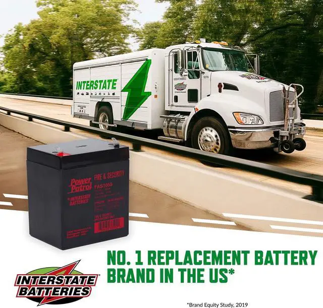 Alt view image 4 of 5 - Interstate Batteries 12V 5Ah Fire & Security Battery - F1 Terminal, SLA AGM VRLA Power Patrol, Rechargeable Replacement for Fire Alarms, Locks, Security Systems (FAS1055)