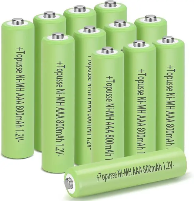Main image of 1.2V Ni-MH Rechargeble AAA Batteries 12 Pack, Long-Lasting Batteries AAA Size Pack, Triple AAA Batteries Rechargeble 800mAh for Outdoor Solar Lights