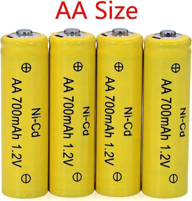 Alt view image 7 of 7 - 12 Packs AA Garden Ni-Cd Batteries 1.2V AA 700mAh Ni-Cd Rechargable Battery for Solar Lights,Lawn Landscape Lighting