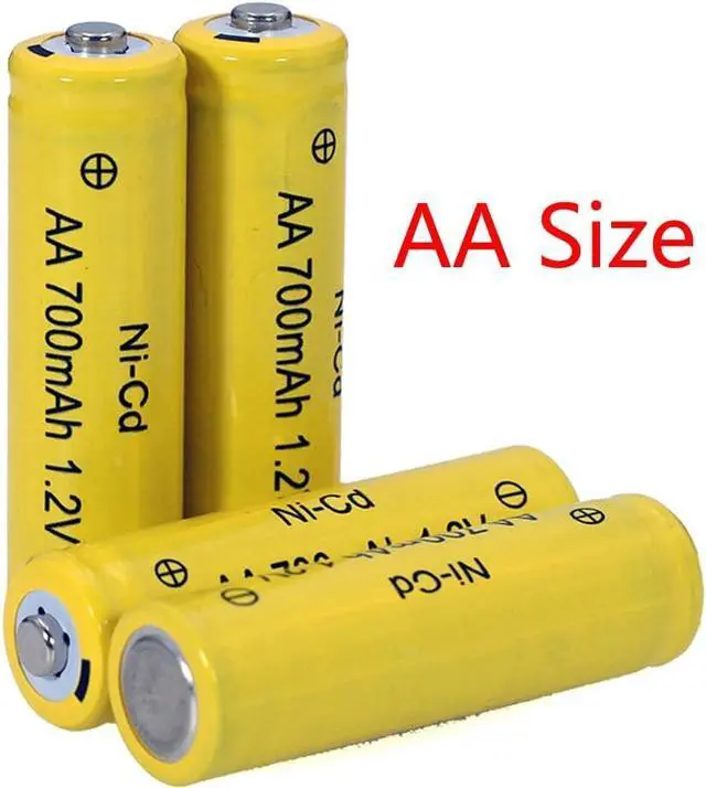 Alt view image 5 of 7 - 12 Packs AA Garden Ni-Cd Batteries 1.2V AA 700mAh Ni-Cd Rechargable Battery for Solar Lights,Lawn Landscape Lighting