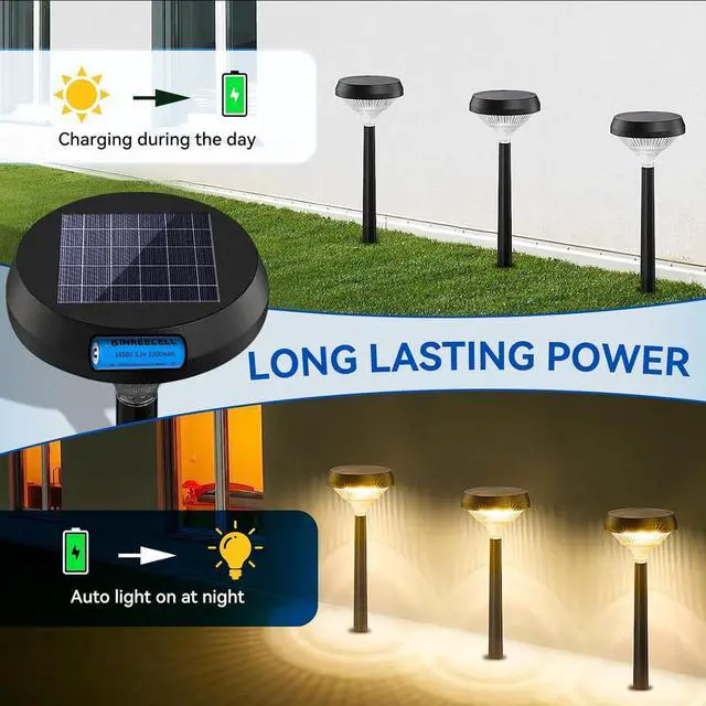 Alt view image 6 of 7 - LiFePO4 18500 3.2v 1000mAh 3.2wh Solar Battery, 18500 3.2 Volt Rechargeable Li-ion Battery for Outdoor Solar Lights, Garden Solar Lights, Flashlight (4 Pack)