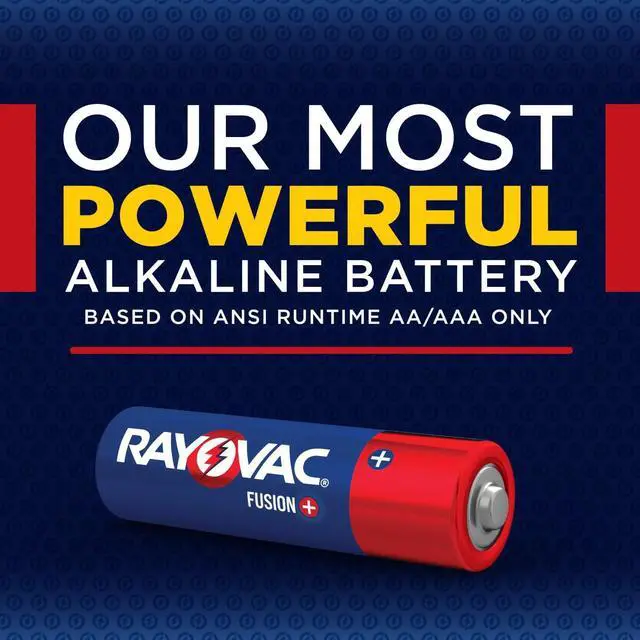 Alt view image 2 of 7 - Rayovac Fusion AAA Batteries, Premium Alkaline Triple A Batteries (30 Battery Count) Red, Silver