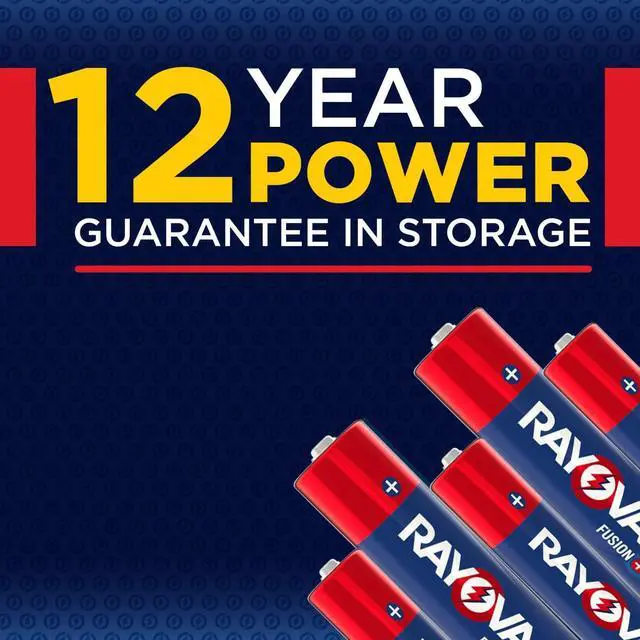 Alt view image 3 of 7 - Rayovac Fusion AAA Batteries, Premium Alkaline Triple A Batteries (30 Battery Count) Red, Silver