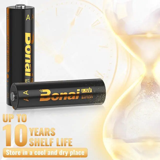 Alt view image 6 of 7 - BONAI Lithium Batteries AA 12 Pack, 3500mAh 1.5V Longest Lasting Double A Battery Ultimate Power for High-Tech and Low-Tech Devices - [Non-Rechargeable]