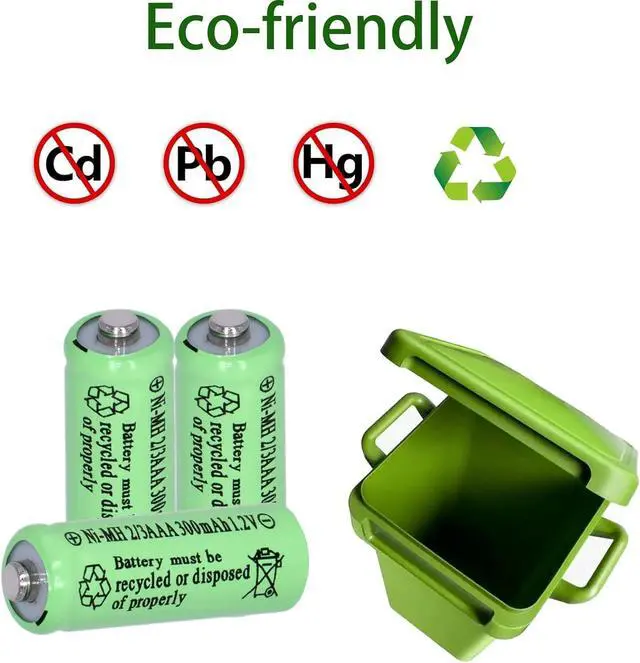 Alt view image 4 of 7 - 8 Packs Ni-MH 2/3AAA 1.2v 300 mah Rechargeable Batteries Button Top 3 A,2/3 AAA Battery for Solar Lights,Outdoor Solar Garden Art Light Battery(They are not AAA Size Batteries)