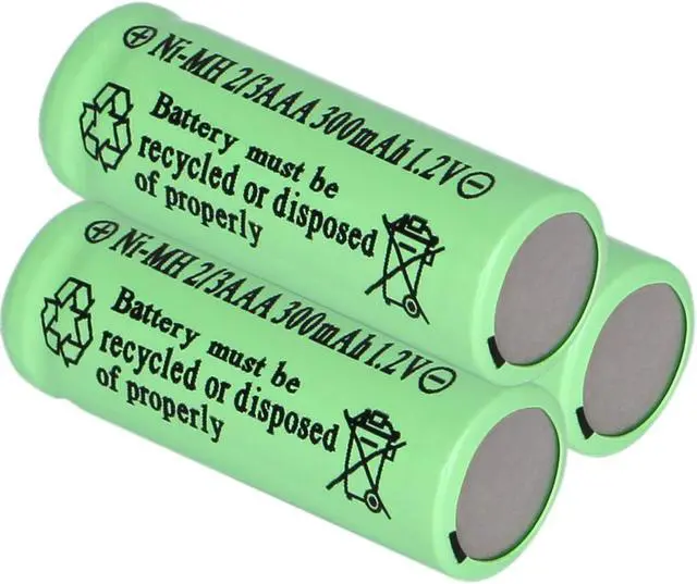 Alt view image 7 of 7 - 8 Packs Ni-MH 2/3AAA 1.2v 300 mah Rechargeable Batteries Button Top 3 A,2/3 AAA Battery for Solar Lights,Outdoor Solar Garden Art Light Battery(They are not AAA Size Batteries)