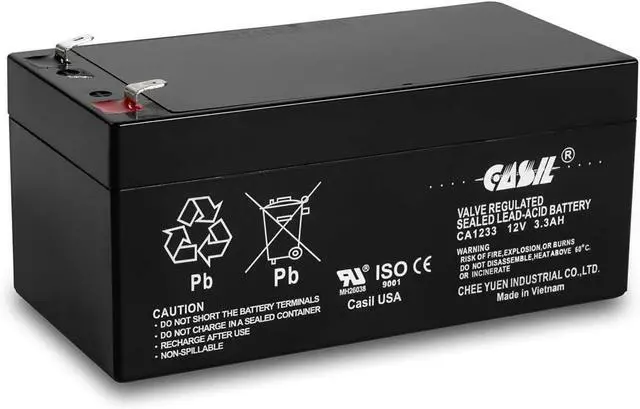 Main image of Casil 12V 3.3Ah Rechargeable Sealed Lead Acid Replacement Battery for APC Back UPS ES 350