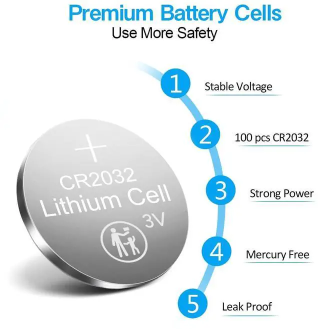 Alt view image 3 of 7 - CR2032 Lithium Battery 3 Volt Coin Button Cell 200 Pack