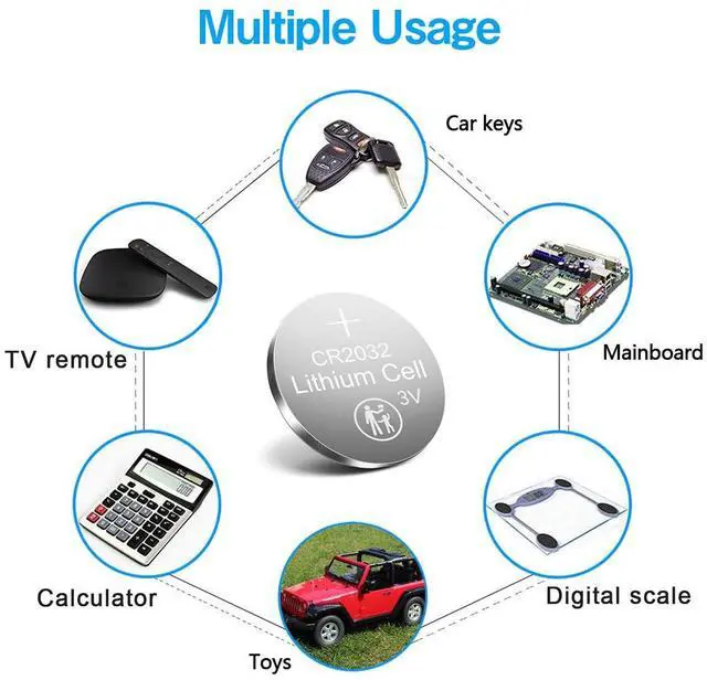 Alt view image 5 of 7 - CR2032 Lithium Battery 3 Volt Coin Button Cell 200 Pack