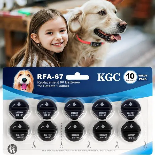 Main image of 10Pack RFA-67 6V Replacement Dog Collar Batteries for PIF-300 PIF-275-19 PUL-275 PIF00-15002 PBC-102 ZIG00-16969, Compatible with PetSafe RFA-67 Battery