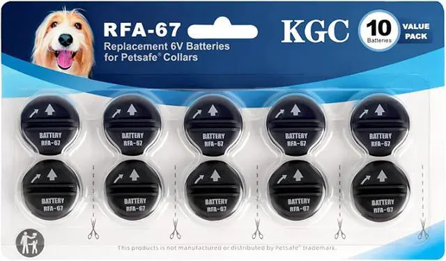Alt view image 7 of 7 - 10Pack RFA-67 6V Replacement Dog Collar Batteries for PIF-300 PIF-275-19 PUL-275 PIF00-15002 PBC-102 ZIG00-16969, Compatible with PetSafe RFA-67 Battery