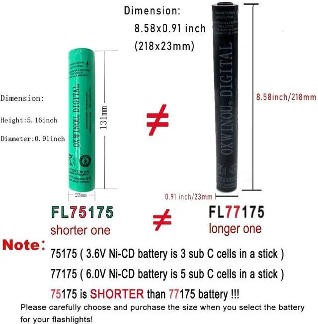 Alt view image 2 of 7 - 3.6v Compatible with streamlight 75175 Battery streamlight Batteries 75375 streamlight Stinger Parts xt ds led Synergy SDFL-C852 Rechargeable Battery 3-Pack