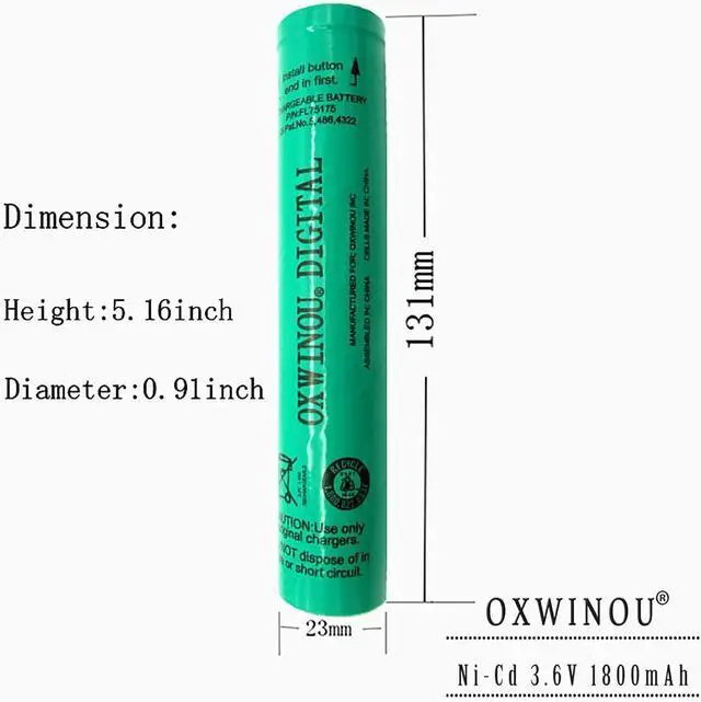 Alt view image 5 of 7 - 3.6v Compatible with streamlight 75175 Battery streamlight Batteries 75375 streamlight Stinger Parts xt ds led Synergy SDFL-C852 Rechargeable Battery 3-Pack