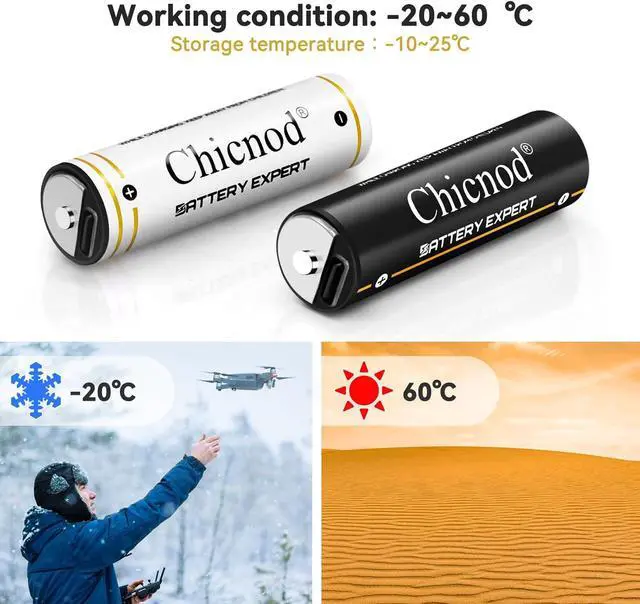 Alt view image 2 of 7 - Rechargeable AA Lithium Batteries 8 Pack with Fast Charger, 3300mWh High Capacity Batteries 1.5V Output Lion Double A Battery, 1.5Hours USB-C Quick Charge AA Rechargeable Batteries