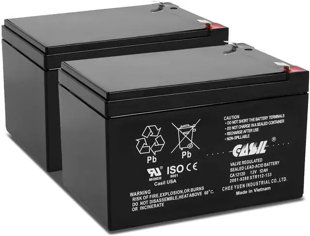 Main image of Casil 12V 12Ah Replacement Battery Compatible with Go-Go Mobility Elite Traveller SC40E SC44E 2 Pack