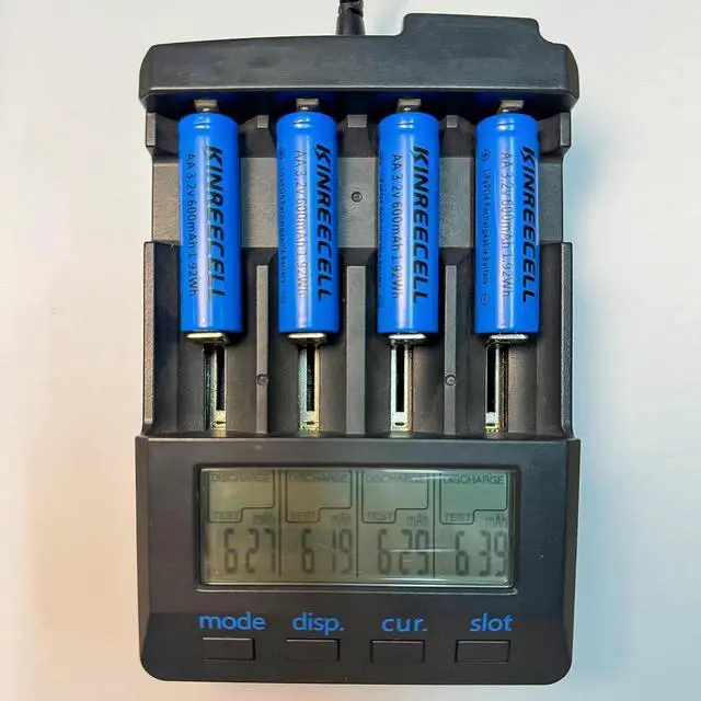 Alt view image 4 of 7 - AA 3.2v 600mAh Battery, LiFePo4 Double A Battery with Low self-Discharge, 3.2v Batteries for Solar Lights, Wall Lanterns, Solar Post Lights4 Pack
