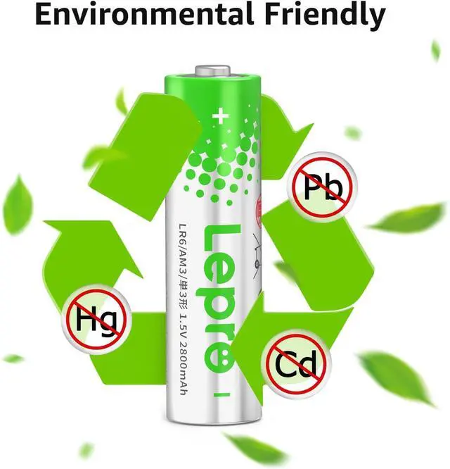 Alt view image 4 of 7 - Lepro AA Batteries 24 Pack (Reclosable Packaging) - 1.5V Alkaline Double A Batteries with 2800mAh Max Long-Lasting Power, Leak-Proof & Corrosion-Resistant, Ideal for Home & Office Devices