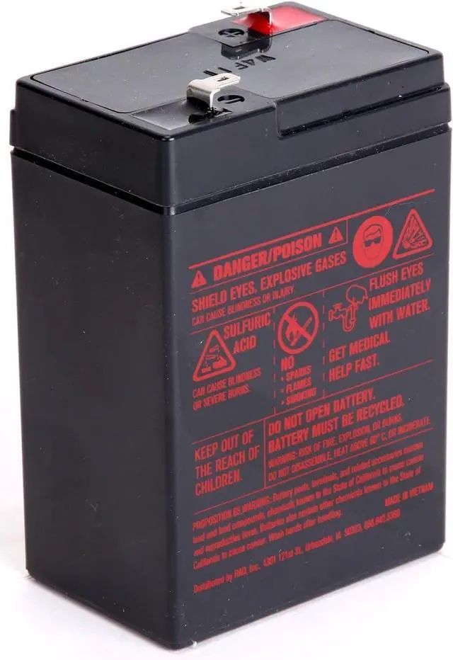 Alt view image 4 of 6 - Interstate Batteries 6V 4Ah Fire & Security Battery (F1 Terminal) SLA AGM VRLA Power Patrol Rechargeable Replacement for Fire Alarms, Security Systems, General (FAS0905)