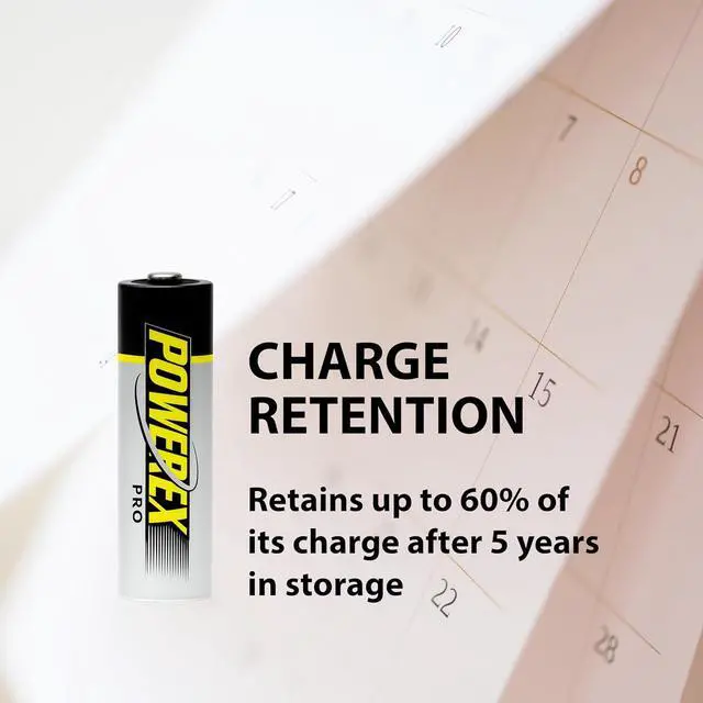 Alt view image 4 of 6 - Powerex PRO High Capacity Rechargeable AA NiMH Batteries (1.2V, 2700mAh) - 8-Pack
