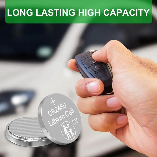Alt view image 5 of 7 - CR2450 3V Lithium Coin Cell Battery 100 Pack, Button Battery CR2450 Batteries for Flameless Candles