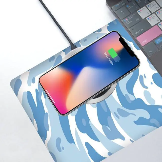 Alt view image 5 of 7 - Fluid Pattern XXL Mouse Pad,Super Thick Waterproof Fluid Pattern Large Gaming Mousepad with Stitched Edge,Mouse Computer Desk Accessories,Non-Slip Base Mouse Keyboard Mat 800X400X4mm