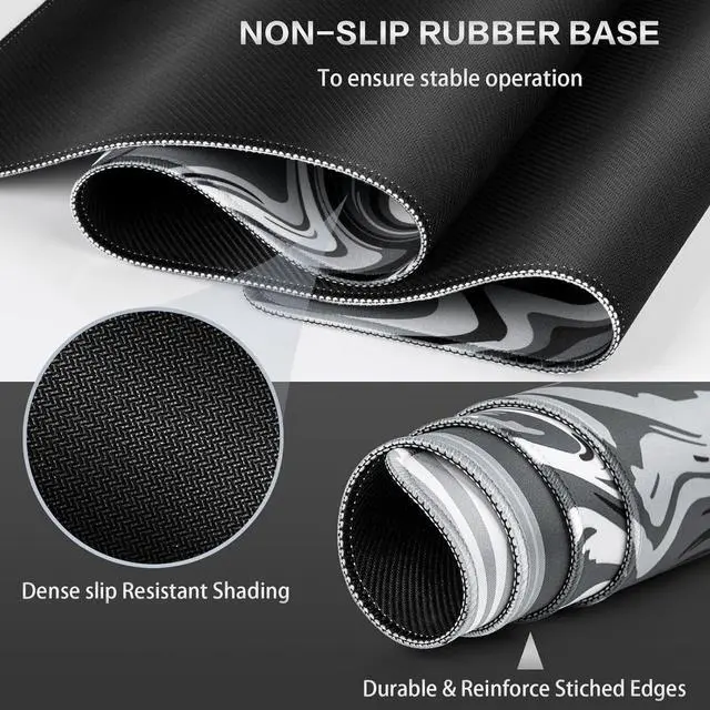 Alt view image 4 of 7 - Canjoy Gaming Mouse Pad, Fluid Pattern Mouse Pad 31.5x11.8inch Large Extended Computer Mouse Mat Keyboard Full Desk Mousepad for Gaming, Office, Home