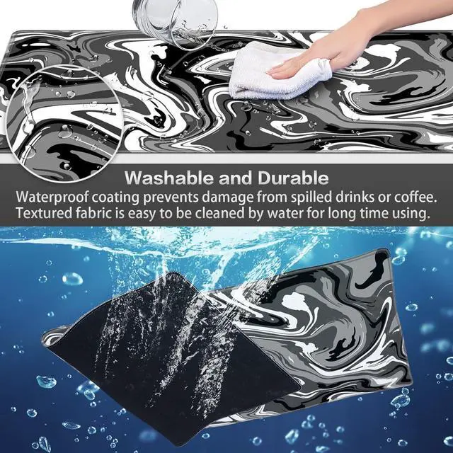 Alt view image 5 of 7 - Canjoy Gaming Mouse Pad, Fluid Pattern Mouse Pad 31.5x11.8inch Large Extended Computer Mouse Mat Keyboard Full Desk Mousepad for Gaming, Office, Home