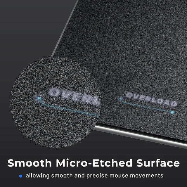 Alt view image 4 of 6 - XVX Glass Mousepad Gaming, Overload Black Tempered Glass Mouse Pads for Gaming,Professional Large Mouse Mat 410mm*310mm, Special Glass Surface with Improved Precision and Speed