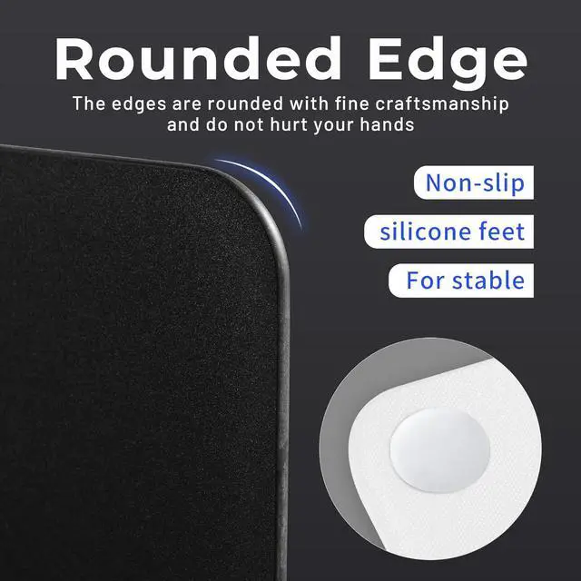 Alt view image 5 of 6 - XVX Glass Mousepad Gaming, Overload Black Tempered Glass Mouse Pads for Gaming,Professional Large Mouse Mat 410mm*310mm, Special Glass Surface with Improved Precision and Speed