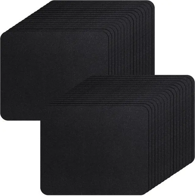 Main image of Crtiin 50 Pack Mouse Pad Bulk Computer Mouse Pad Gaming Mousepad for Computers, Laptop, Back to School Office Graduation Gifts with Non Slip Rubber Base(9.84 x 11.81 Inch,Black)