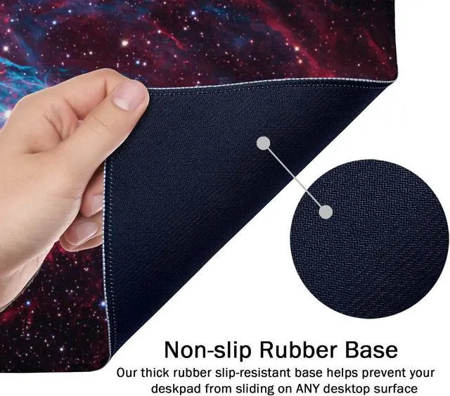 Alt view image 6 of 7 - SSOIU Extended Mouse Pad, XXL Gaming Mouse Pads, Large Big Mousepad Laptop Computer Keyboard Mat Desk Pad with Non-Slip Base Stitched Edge for Gaming Office, 35.5 x 15.7 inch, Funny Cat