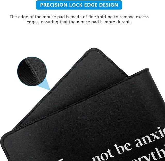 Alt view image 4 of 7 - Bible Verses Extended Mouse Pad (31.5 x 11.8/800 x 300 mm) - Philippians 4:6 Do Not Be Anxious About Anything - XL Gaming Mat with Anti-Fray Cloth and Non-Slip Base