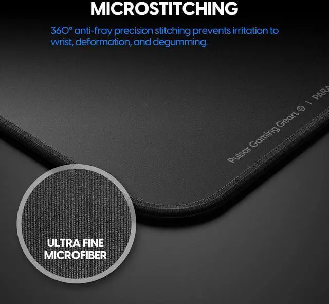 Alt view image 2 of 7 - Pulsar - Parabrake XXL Esports Level Premium Gaming Mouse Pad v2 - Braking Slow Speed Pad Stitched Edge Superfine Microfiber 35 x 16in (XXL, Black)