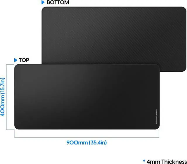 Alt view image 6 of 7 - Pulsar - Parabrake XXL Esports Level Premium Gaming Mouse Pad v2 - Braking Slow Speed Pad Stitched Edge Superfine Microfiber 35 x 16in (XXL, Black)