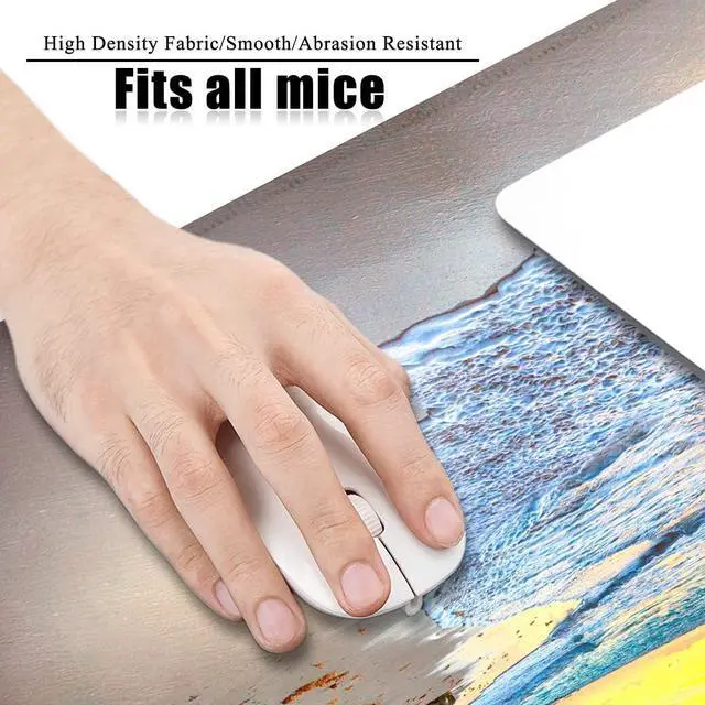 Alt view image 2 of 6 - XXL Gaming Mouse Pad - Extended Size, Beach Ocean Design, Suitable for Work & Gaming